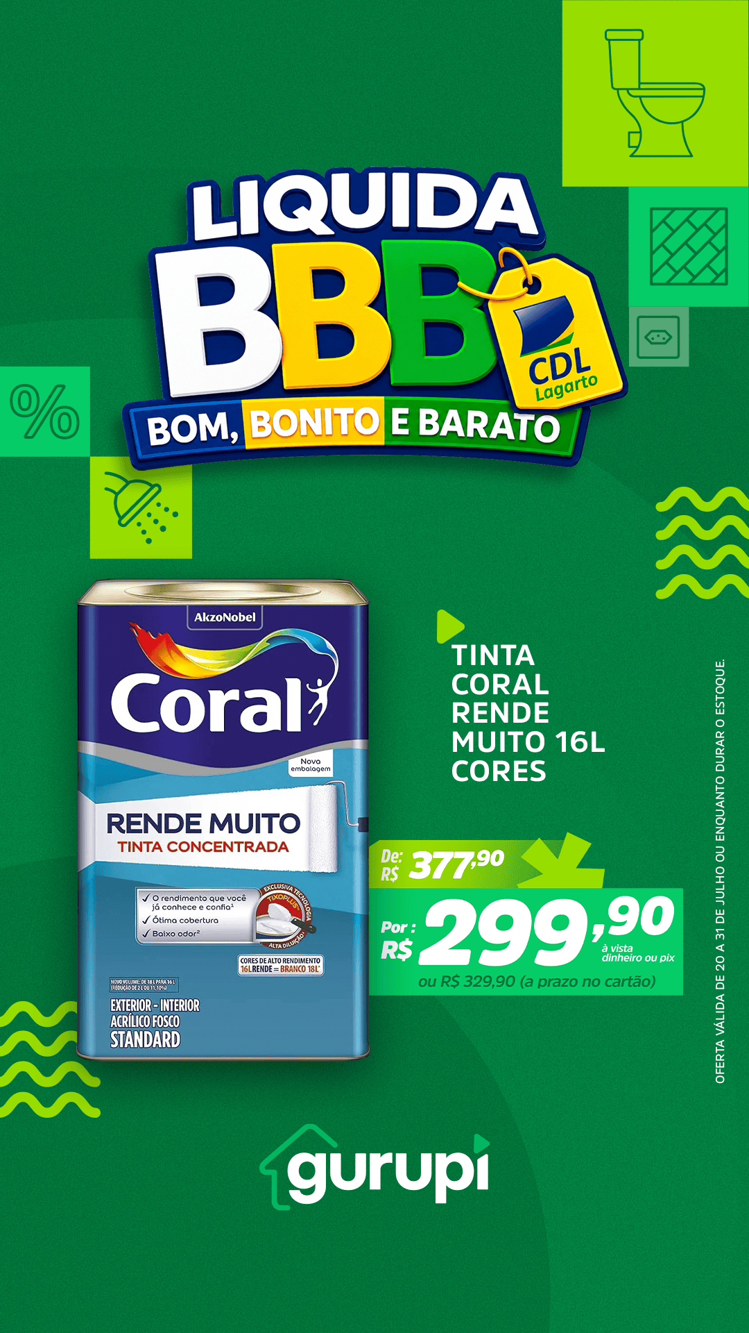 Tinta Coral Rende Muito 16l Cores_BBB-CDL-2026-Gurupi